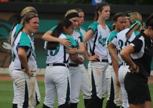 The Coastal softball team